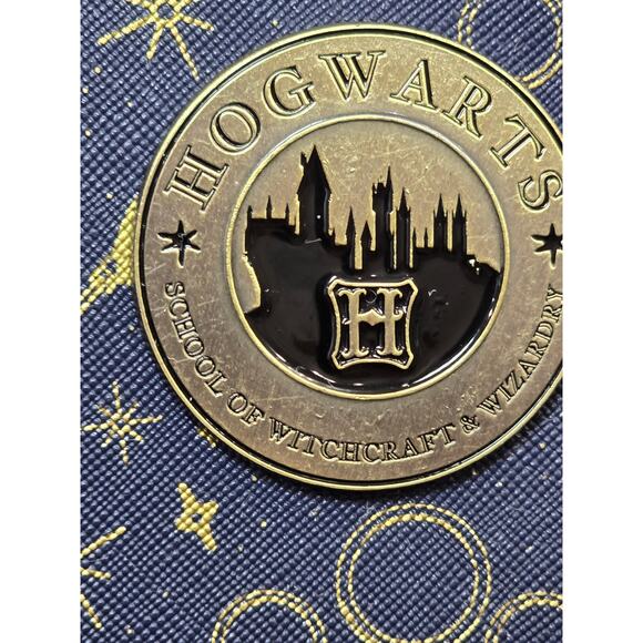 Harry Potter Bioworld Quidditch Navy & Gold Hogwarts Wizard Mini Backpack *EUC* - Picture 8 of 11